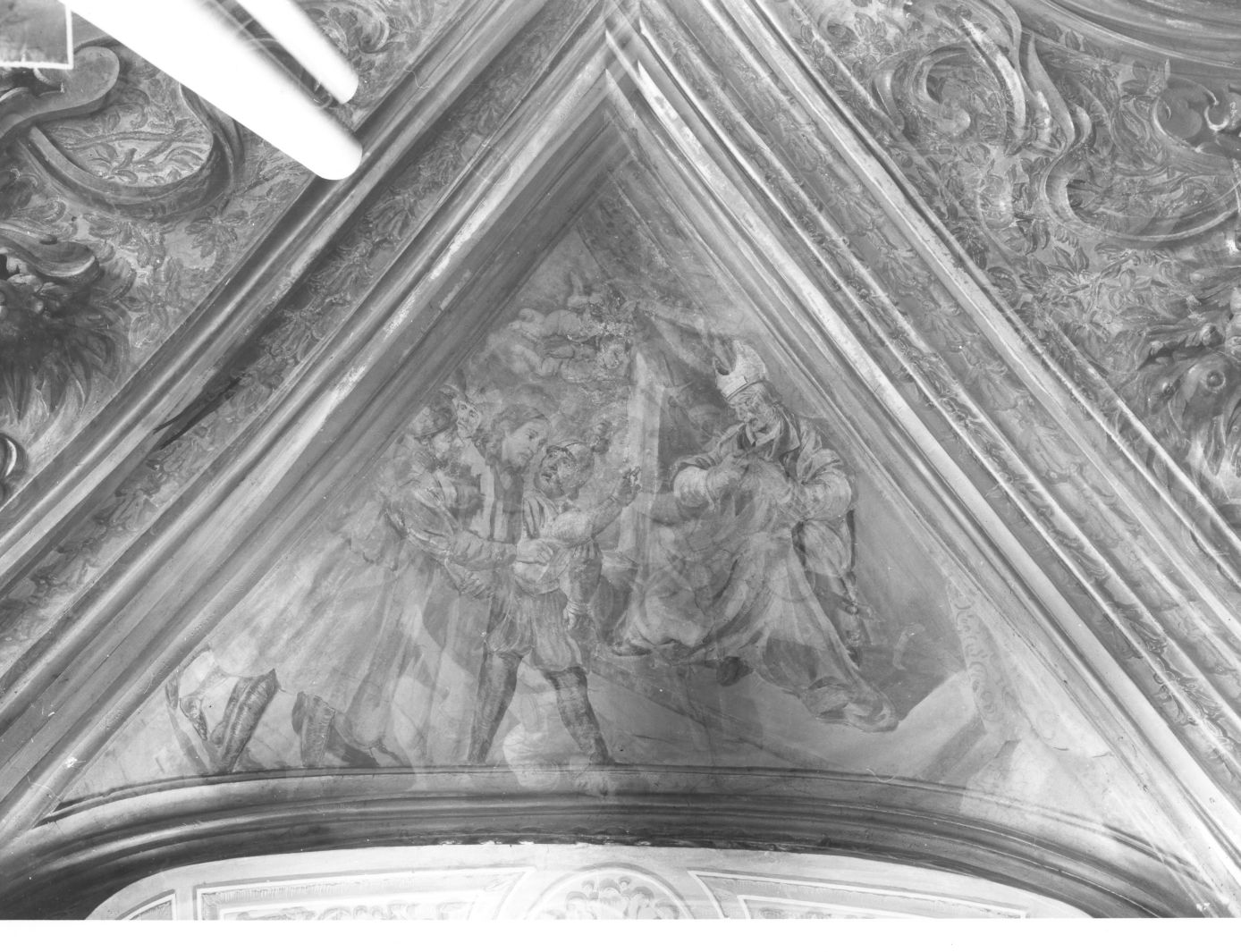 Cristo davanti a Caifa (dipinto, ciclo) di Solimena Angelo (attribuito) (sec. XVII)