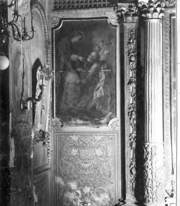 Cristo consegna le chiavi a San Pietro (dipinto) di Lama Giovan Battista (attribuito) (prima metà sec. XVIII)