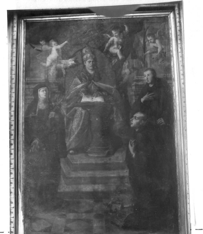 San Gregorio Magno e Santi benedettini (dipinto) di De Popoli Giacinto (seconda metà sec. XVII)