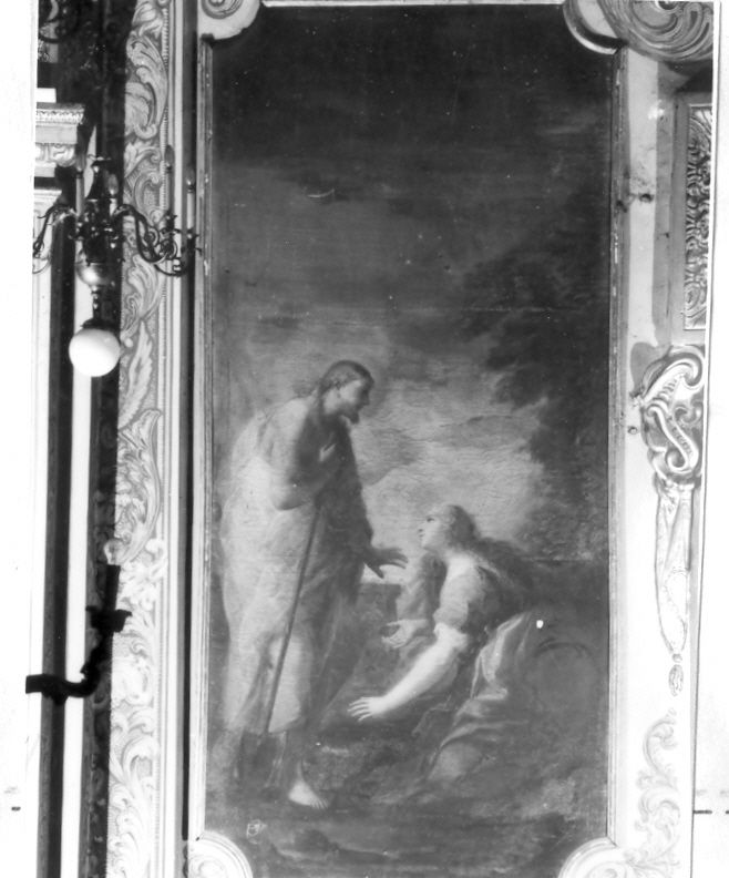 apparizione di Cristo risorto a Santa Maria Maddalena (dipinto) di Lama Giovan Battista (attribuito) (prima metà sec. XVIII)