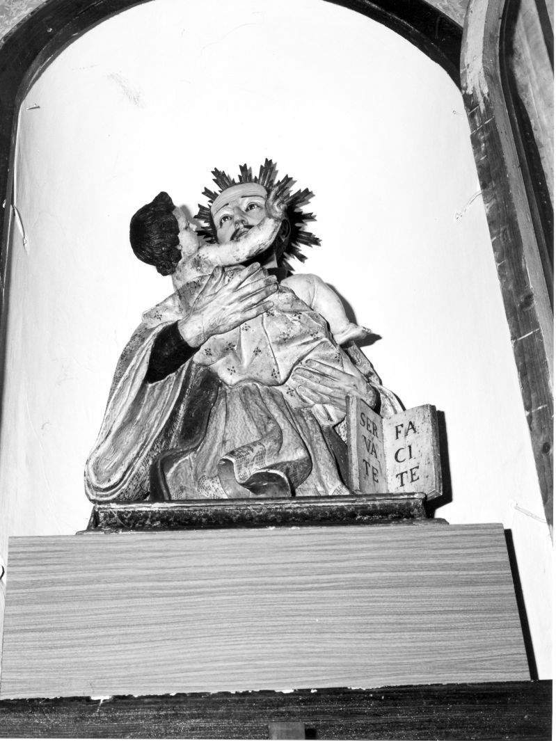 San Gaetano da Thiene con Gesù Bambino (scultura) - bottega campana (sec. XVIII)