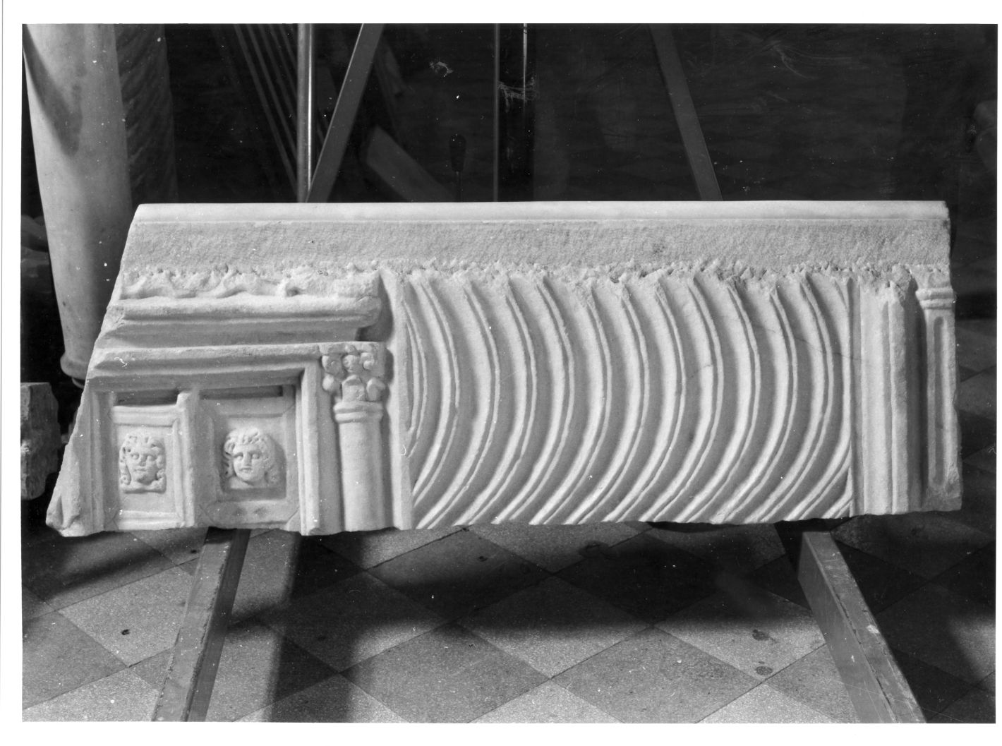 sarcofago, frammento - bottega campana (sec. III)