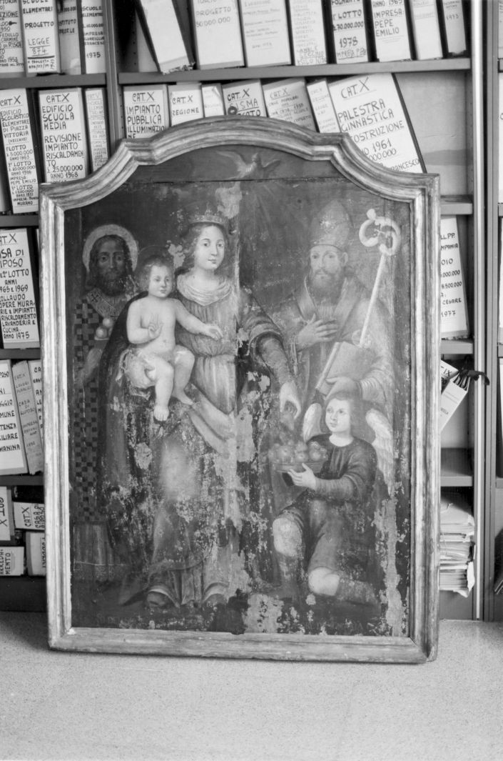 Madonna con Bambino e Santi (dipinto) - ambito lucano (sec. XVII)
