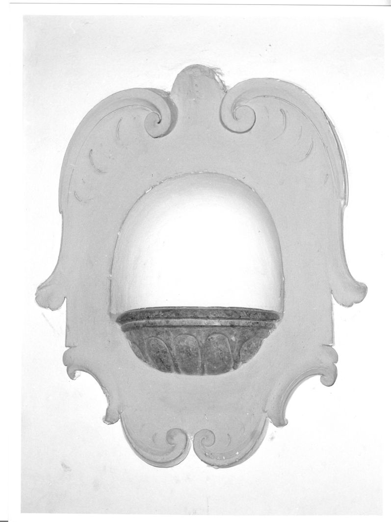 acquasantiera da parete - bottega campana (seconda metà sec. XVIII)
