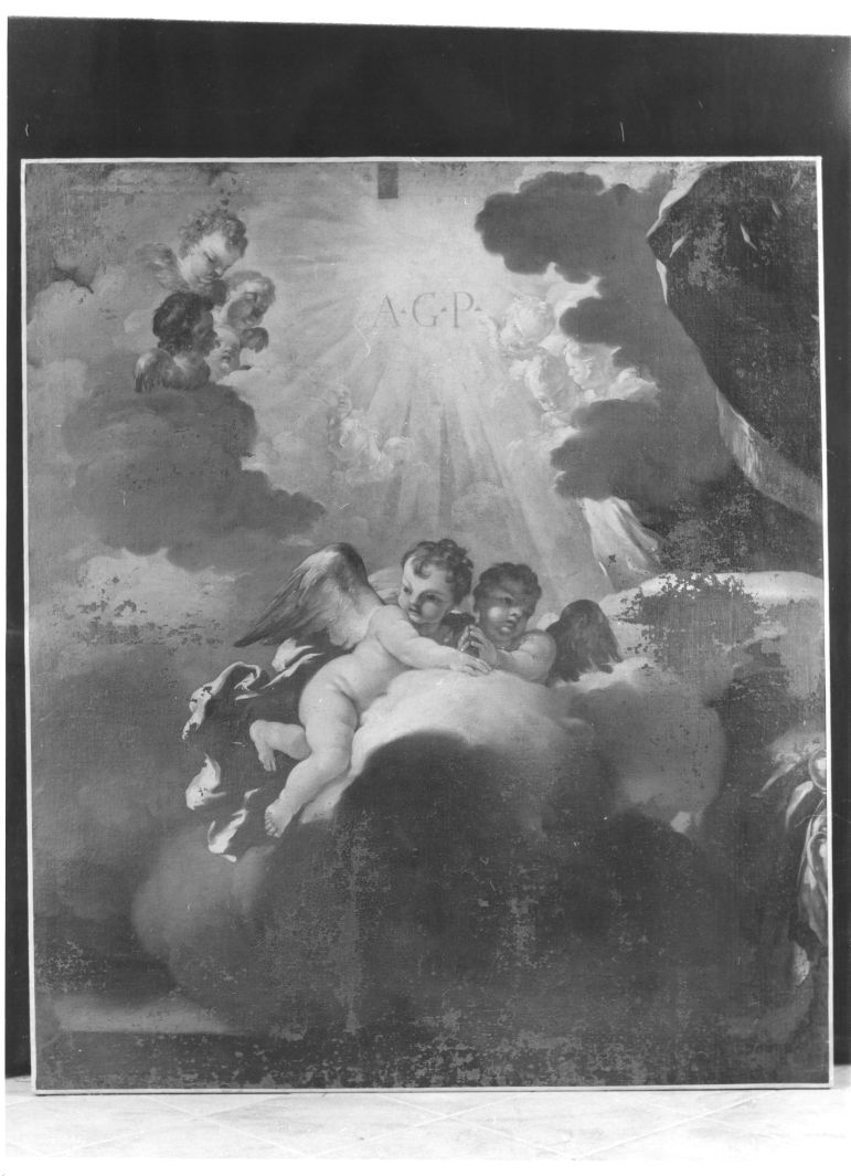 angeli in preghiera (dipinto) di Colombo Giacomo (sec. XVIII)