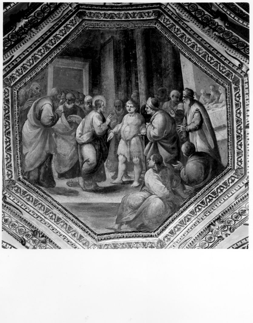 Cristo guarisce l'idropico (dipinto, ciclo) di Corenzio Belisario (sec. XVII)
