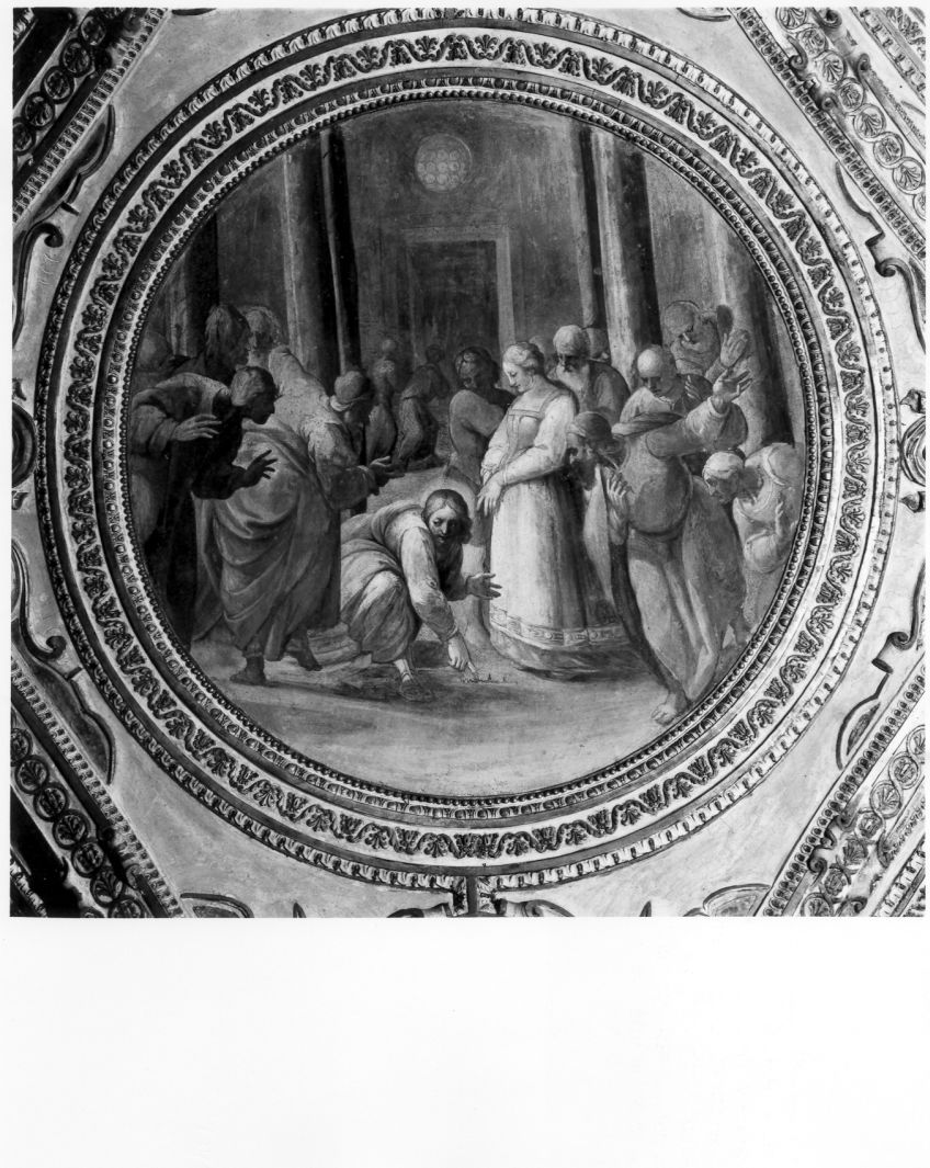 Cristo e l'adultera (dipinto, ciclo) di Corenzio Belisario (sec. XVII)