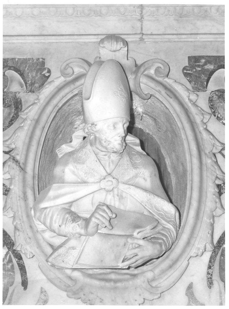 Santo vescovo (scultura) di Ragozzino Francesco (sec. XVIII)