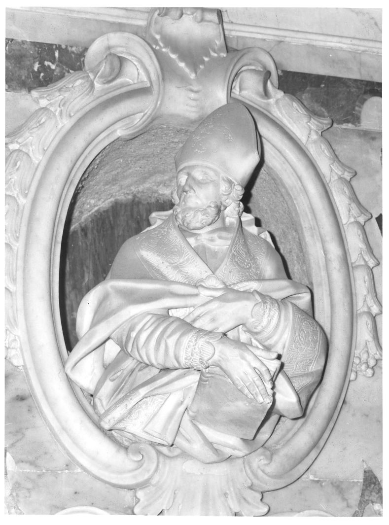 Santo vescovo (scultura) di Ragozzino Francesco (sec. XVIII)