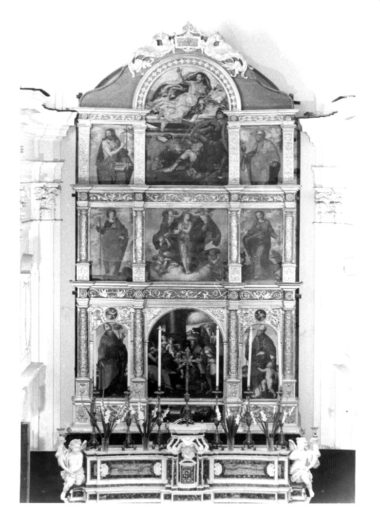 polittico di Santa Maria Maddalena (polittico, insieme) di Cardisco Marco detto Marco Calabrese (attribuito) (prima metà sec. XVI)