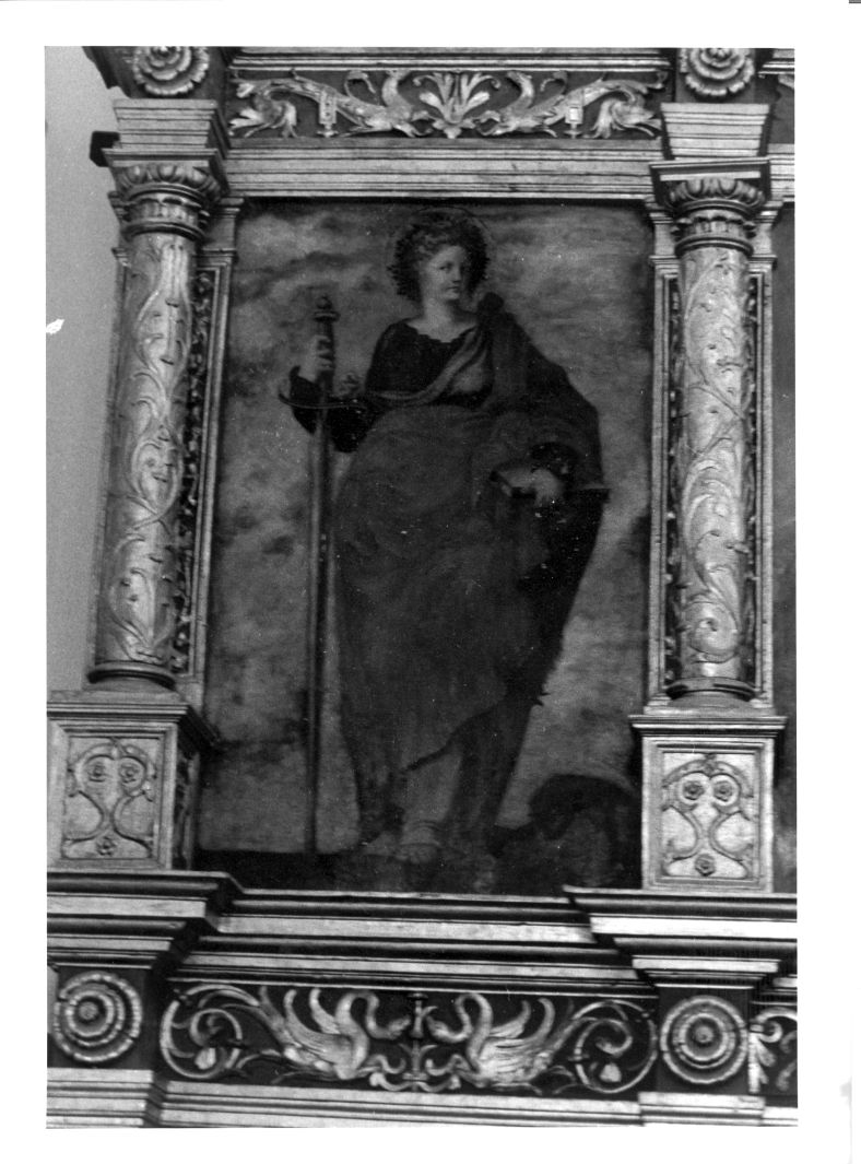 Santa Barbara (scomparto di polittico, elemento d'insieme) di Cardisco Marco detto Marco Calabrese (attribuito) (prima metà sec. XVI)