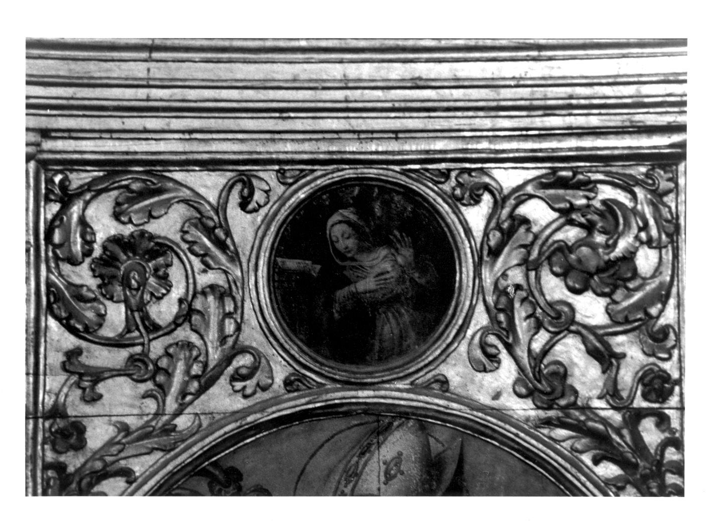 Madonna annunciata (scomparto di polittico, elemento d'insieme) di Cardisco Marco detto Marco Calabrese (attribuito) (prima metà sec. XVI)