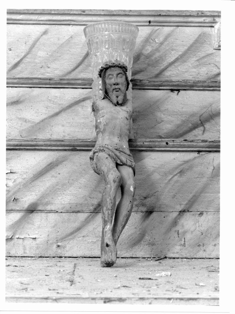 Cristo crocifisso (crocifisso, frammento) - bottega cilentana (sec. XVIII)