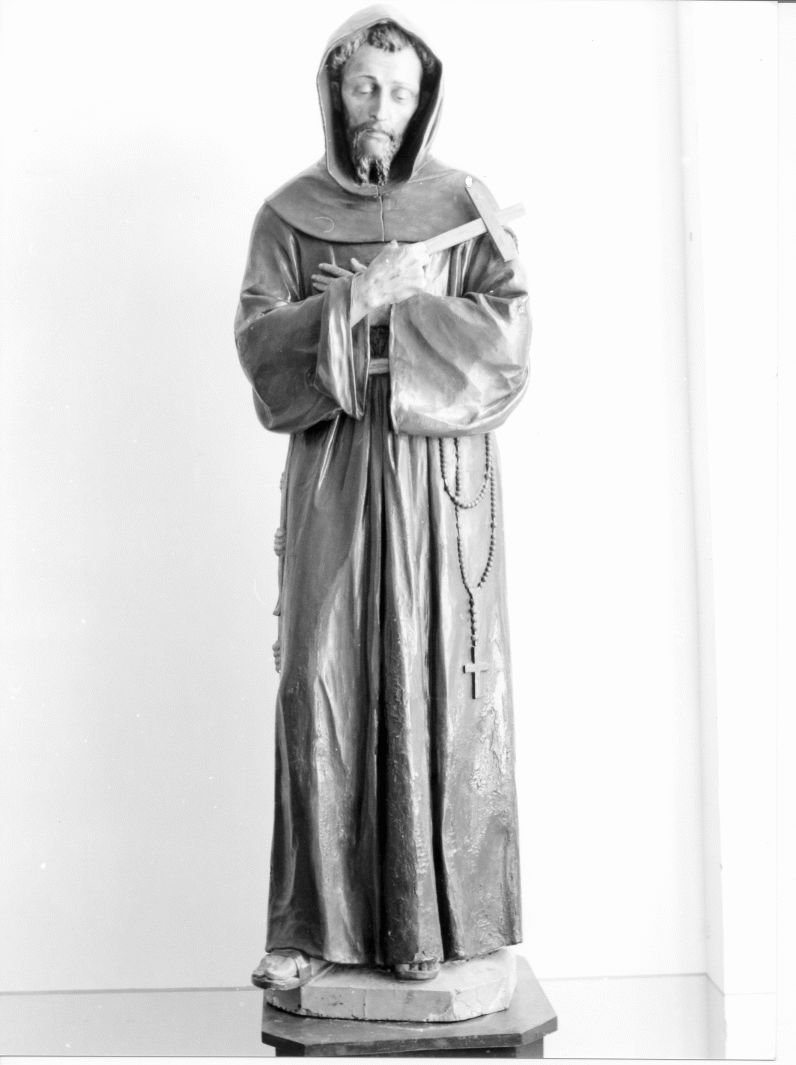 San Francesco d'Assisi (statua, opera isolata) - bottega campana (sec. XIX)