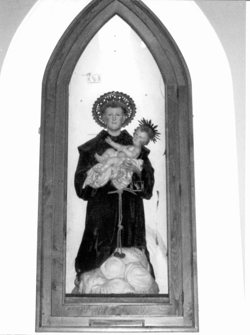 Sant'Antonio da Padova con il bambino (statua) - bottega napoletana (sec. XVIII)