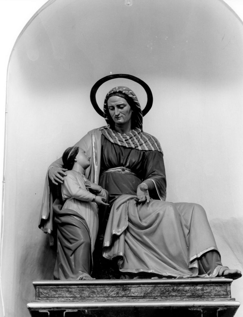 Maria Vergine bambina e Sant'Anna (gruppo scultoreo) - bottega napoletana (secc. XIX/ XX)