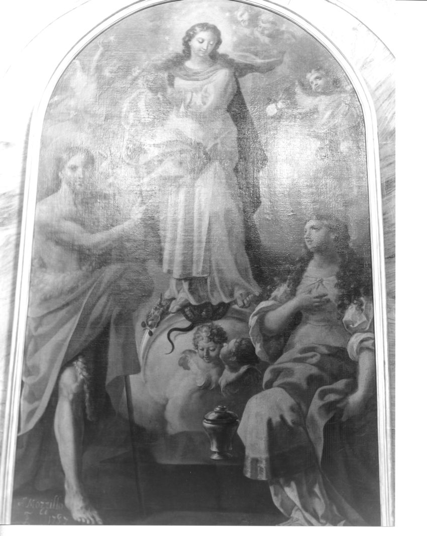 Madonna Immacolata e Santi (dipinto) di Mozzillo Angelo (sec. XVIII)