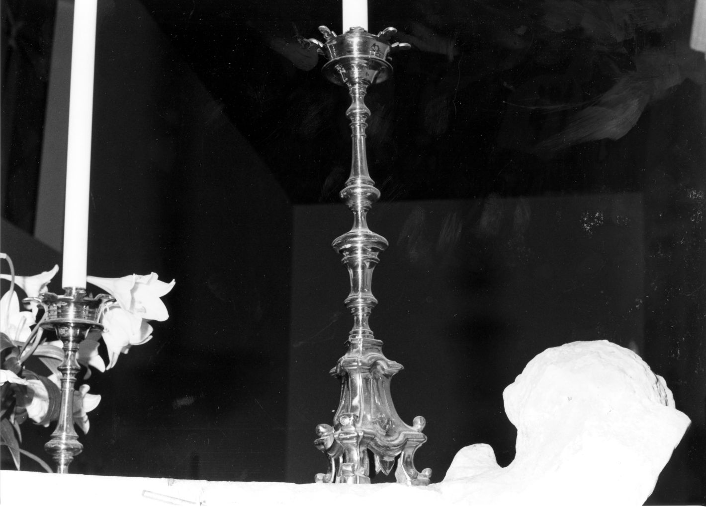 candeliere, serie - bottega campana (prima metà sec. XIX)
