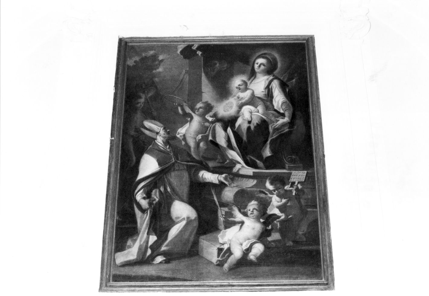 Madonna con Bambino e San Biagio (dipinto) di Peccheneda Nicola (fine sec. XVIII)