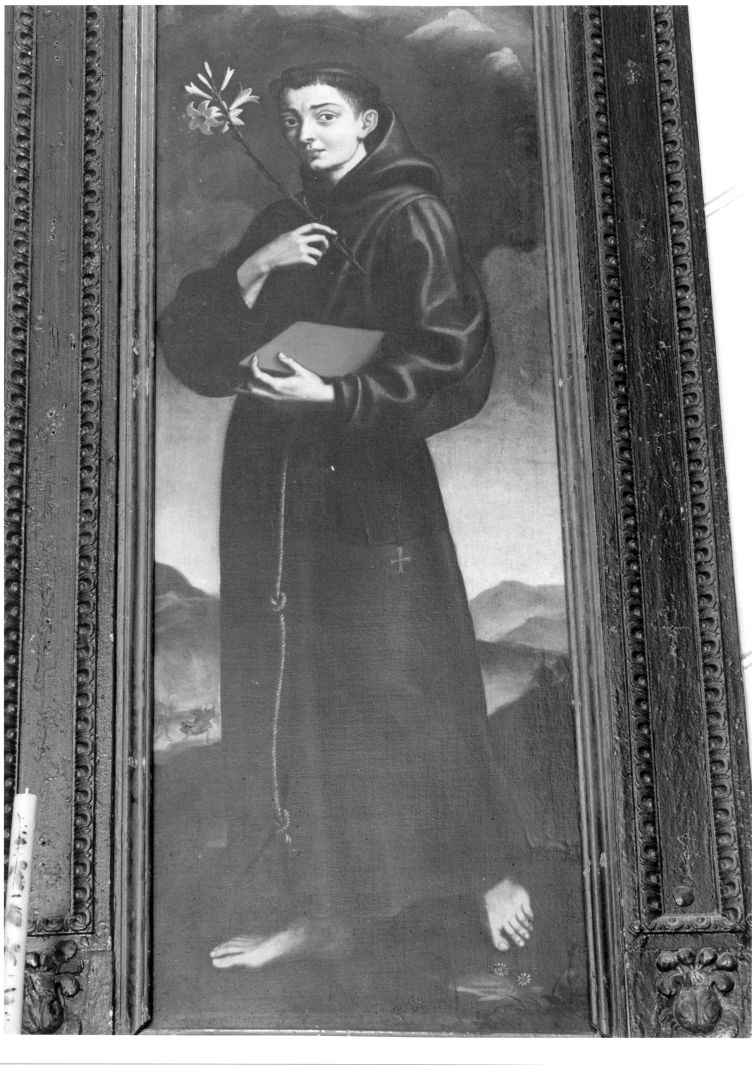 Sant'Antonio da Padova (scomparto di polittico) di De Gregorio Giovanni detto Pietrafesa (sec. XVII)