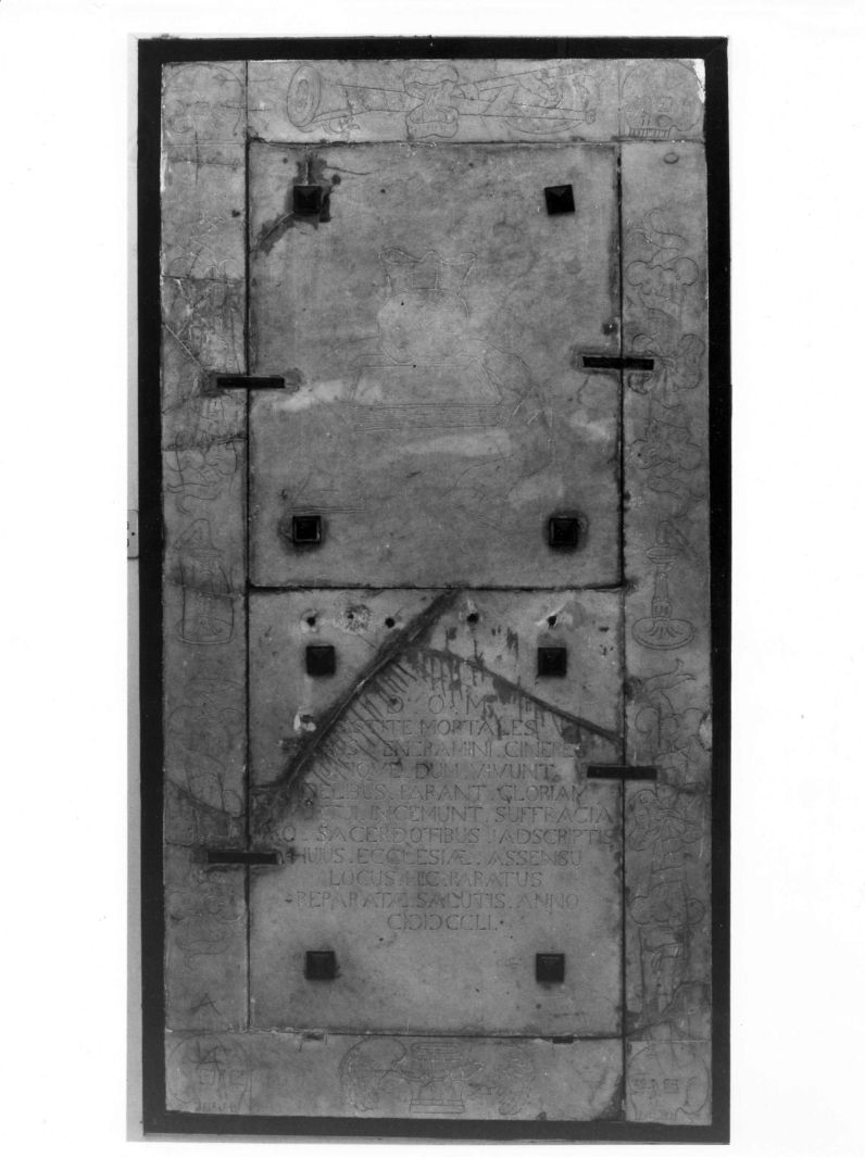 lastra tombale - bottega campana (sec. XVIII)