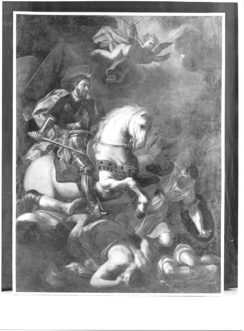 apparizione di San Giacomo il Maggiore nella battaglia di Clavio (dipinto) di Solimena Angelo (sec. XVII)
