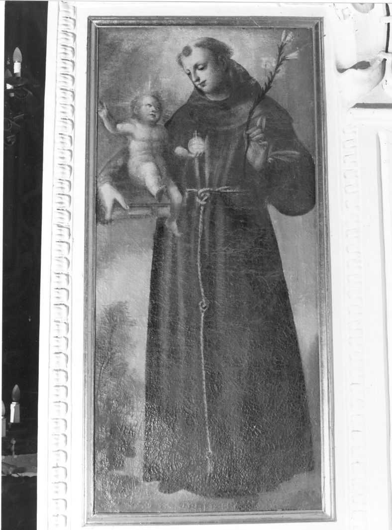 Sant'Antonio da Padova con il bambino (dipinto) - ambito salernitano (sec. XIX)