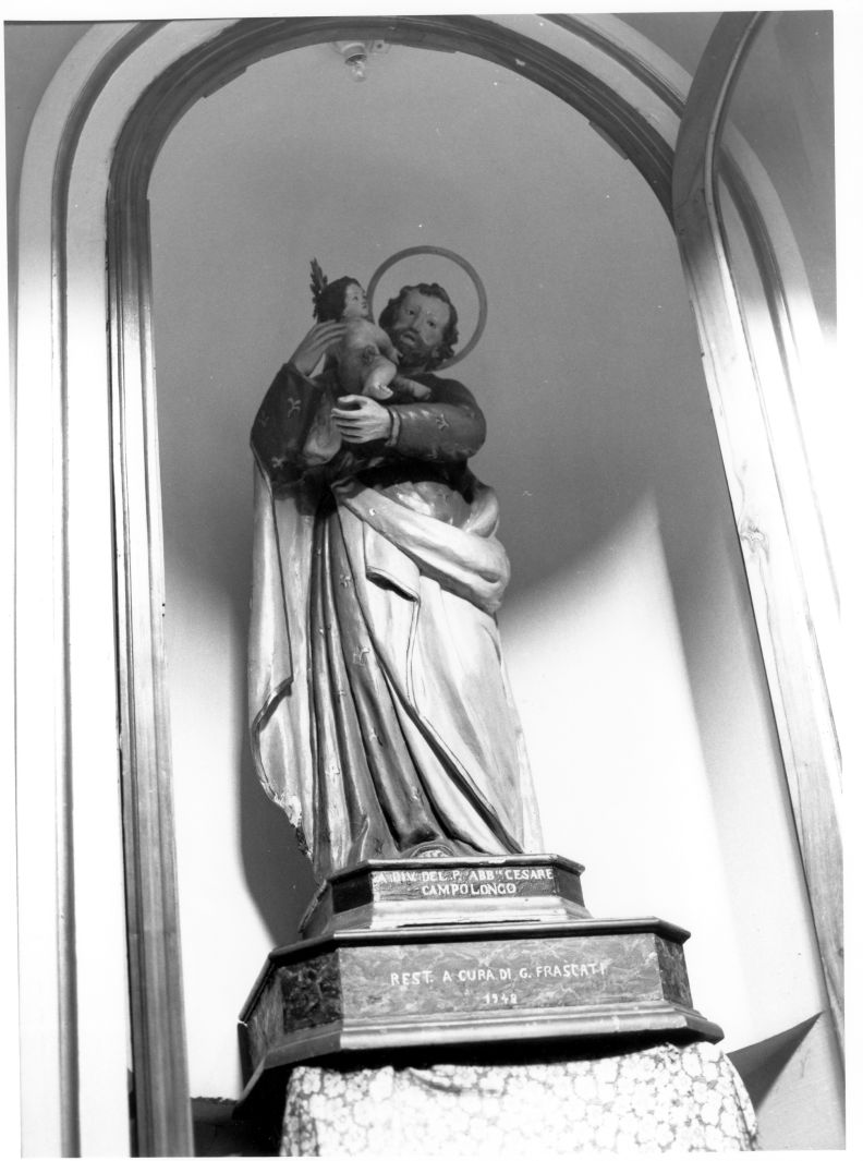San Giuseppe e Gesù Bambino (statua) - bottega campana (prima metà sec. XIX)