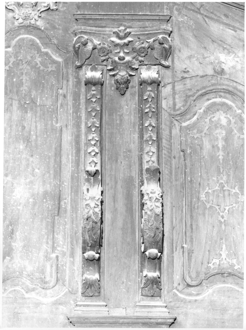 pannello di stallo di coro, elemento d'insieme - bottega campana (sec. XIX)