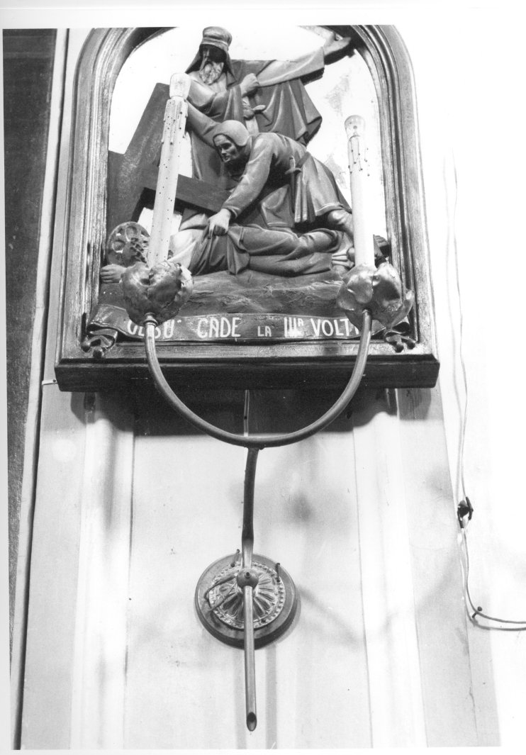 candeliere da parete, serie - bottega napoletana (fine/inizio secc. XIX/ XX)