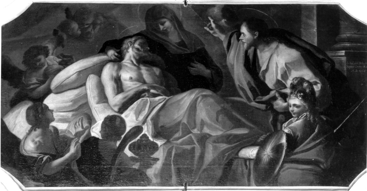 morte di San Giuseppe (dipinto) di Peccheneda Nicola (sec. XVIII)