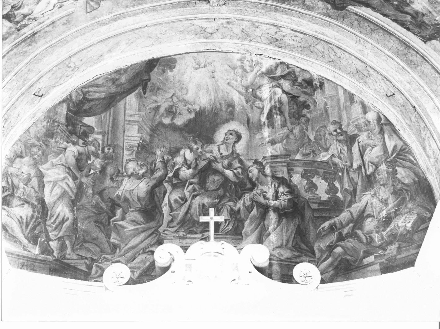 Pentecoste (dipinto) di Ricciardi Angelo Michele (maniera) (sec. XVIII)
