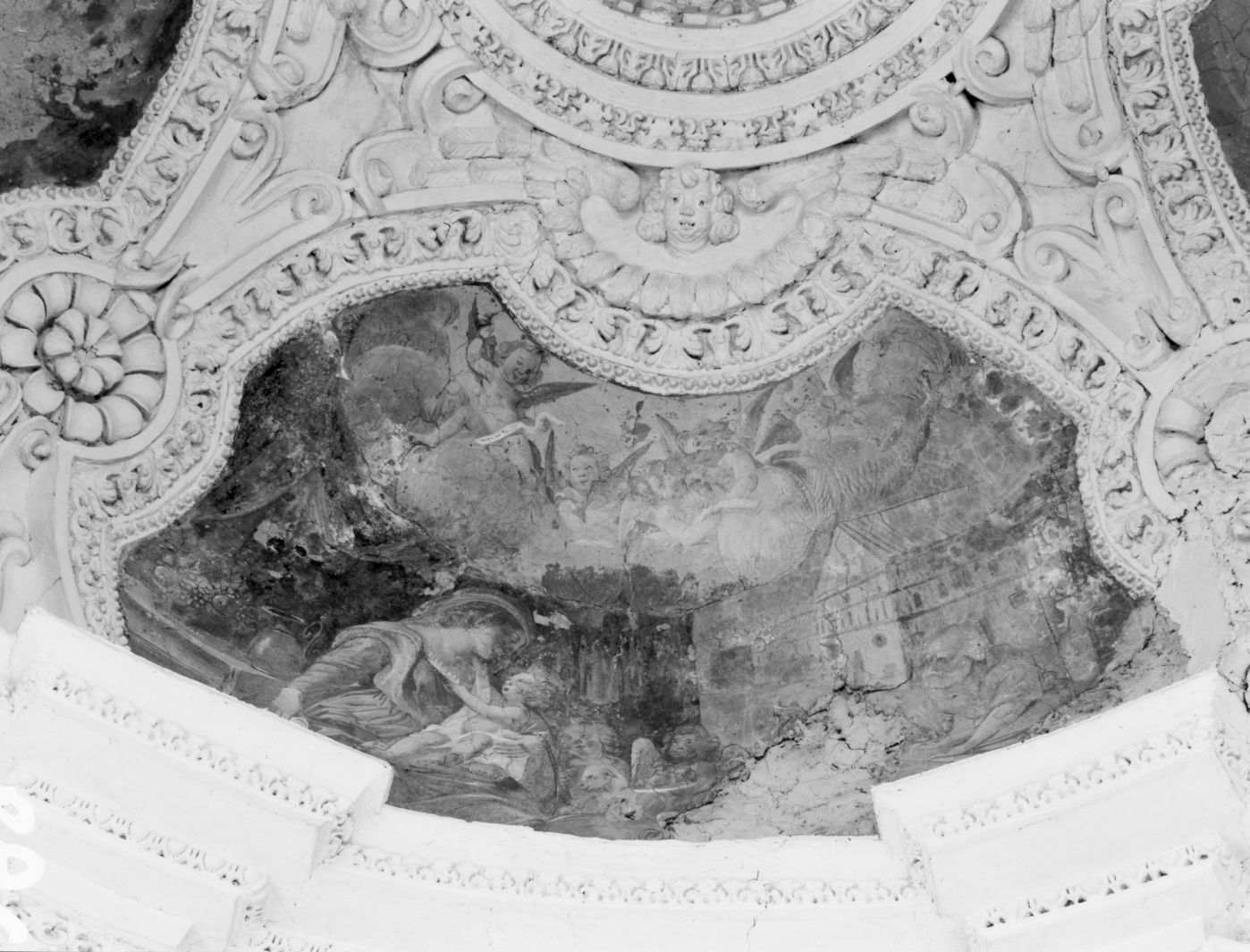 riposo nella fuga in Egitto (dipinto, elemento d'insieme) - ambito cilentano (sec. XVIII)