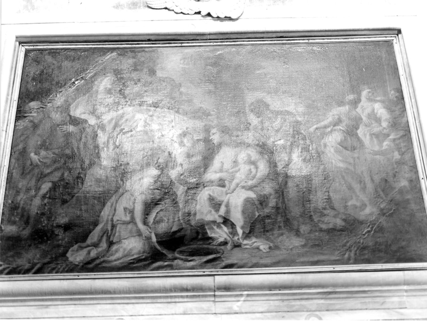 nascita di Maria Vergine (dipinto) di Lama Giovan Battista (attribuito) (prima metà sec. XVIII)
