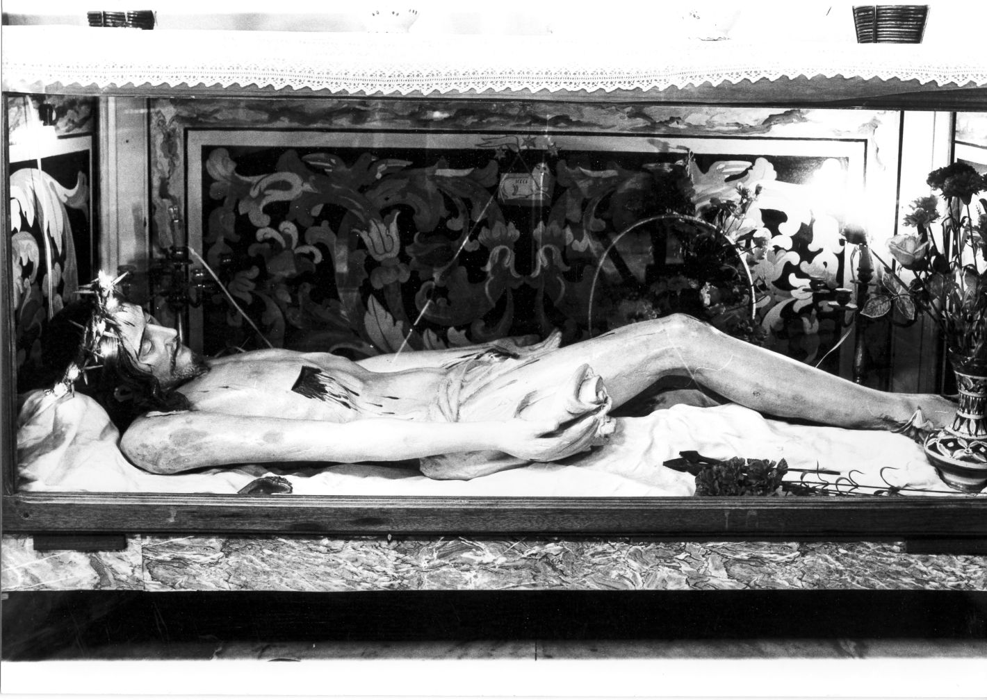 Cristo morto (scultura) - bottega campana (seconda metà sec. XIX)