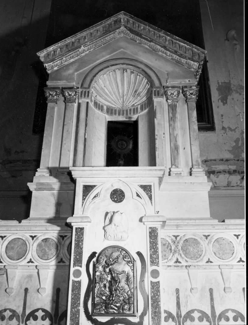 sacrificio di Isacco (sportello di tabernacolo) - bottega campana (sec. XIX)