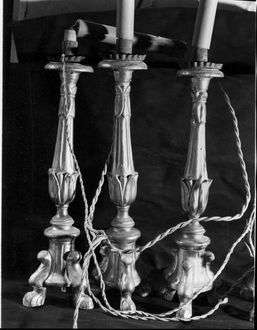 candeliere, serie - bottega campana (sec. XIX)