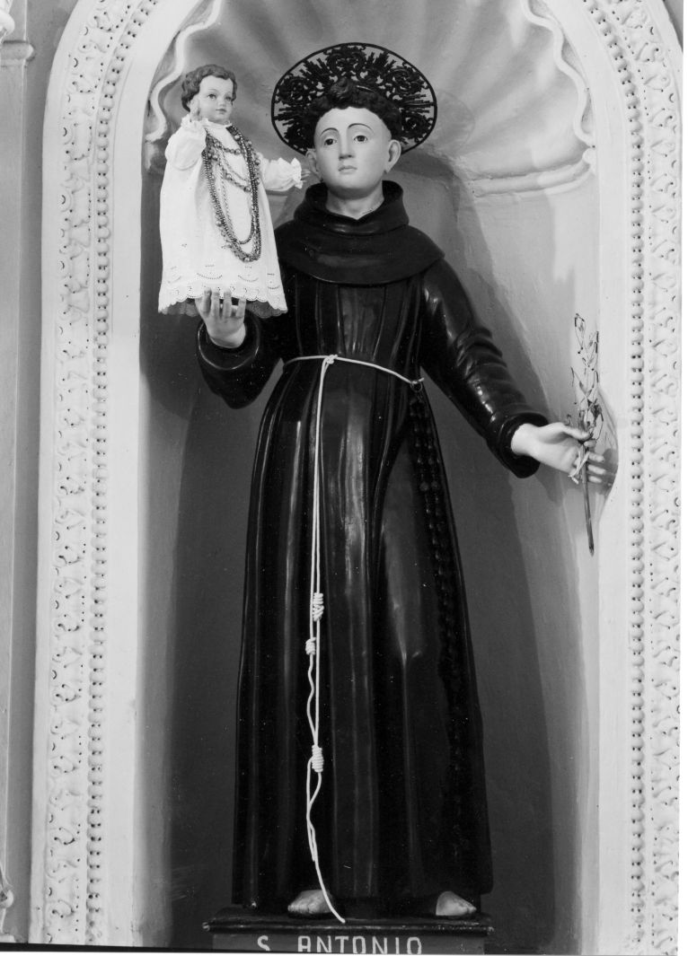 Sant'Antonio da Padova con il bambino (statua) - bottega napoletana (fine/inizio secc. XVIII/ XIX)