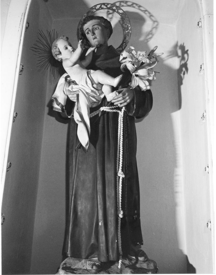 Sant'Antonio da Padova con il bambino (statua) - bottega campana (sec. XIX)