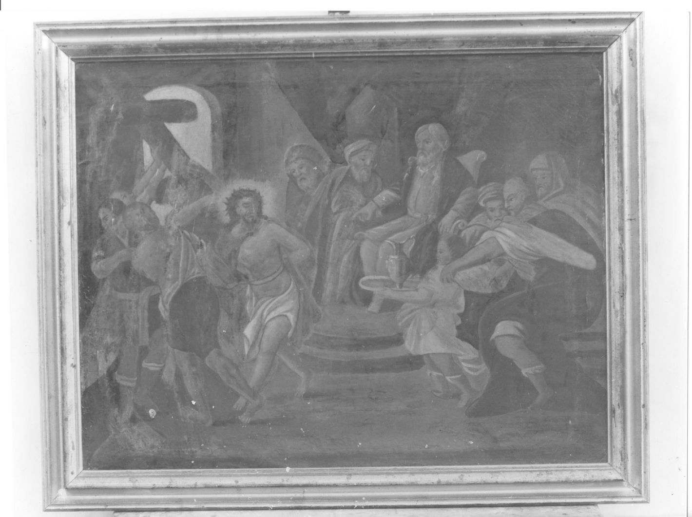 stazione I: Gesù condannato a morte (dipinto, ciclo) - ambito campano (sec. XIX)