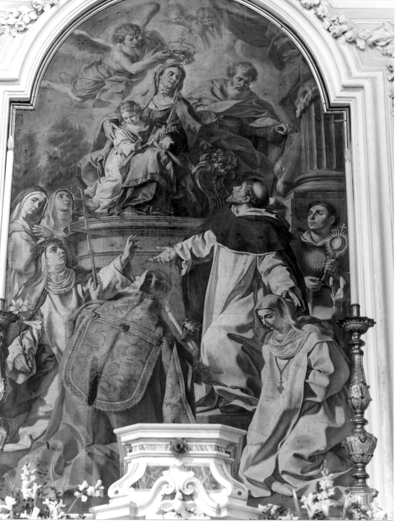 gloria di Sant'Anna tra Santi domenicani (dipinto) di Solimena Angelo (sec. XVII)