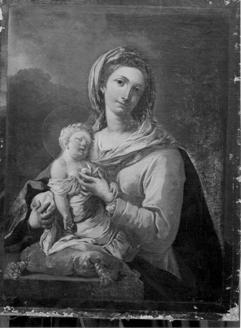 Madonna con Bambino (dipinto, opera isolata) di Giordano Luca (scuola) (inizio sec. XVIII)