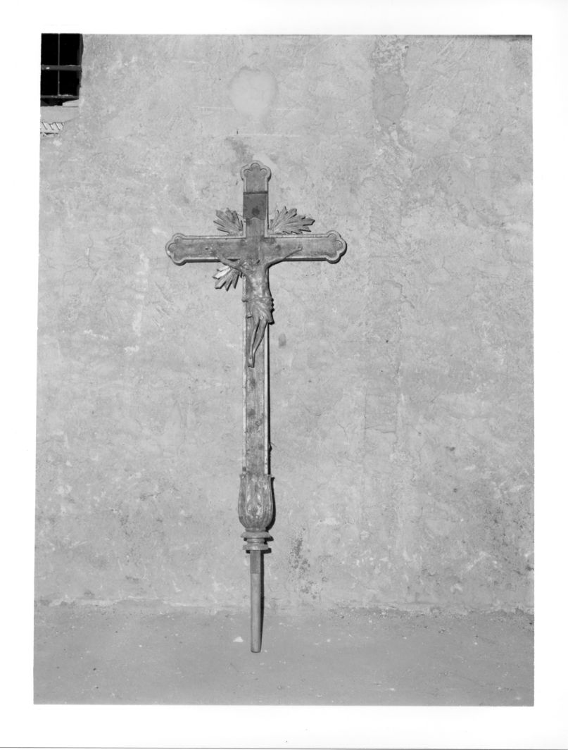 croce processionale, serie - bottega campana (primo quarto sec. XX)