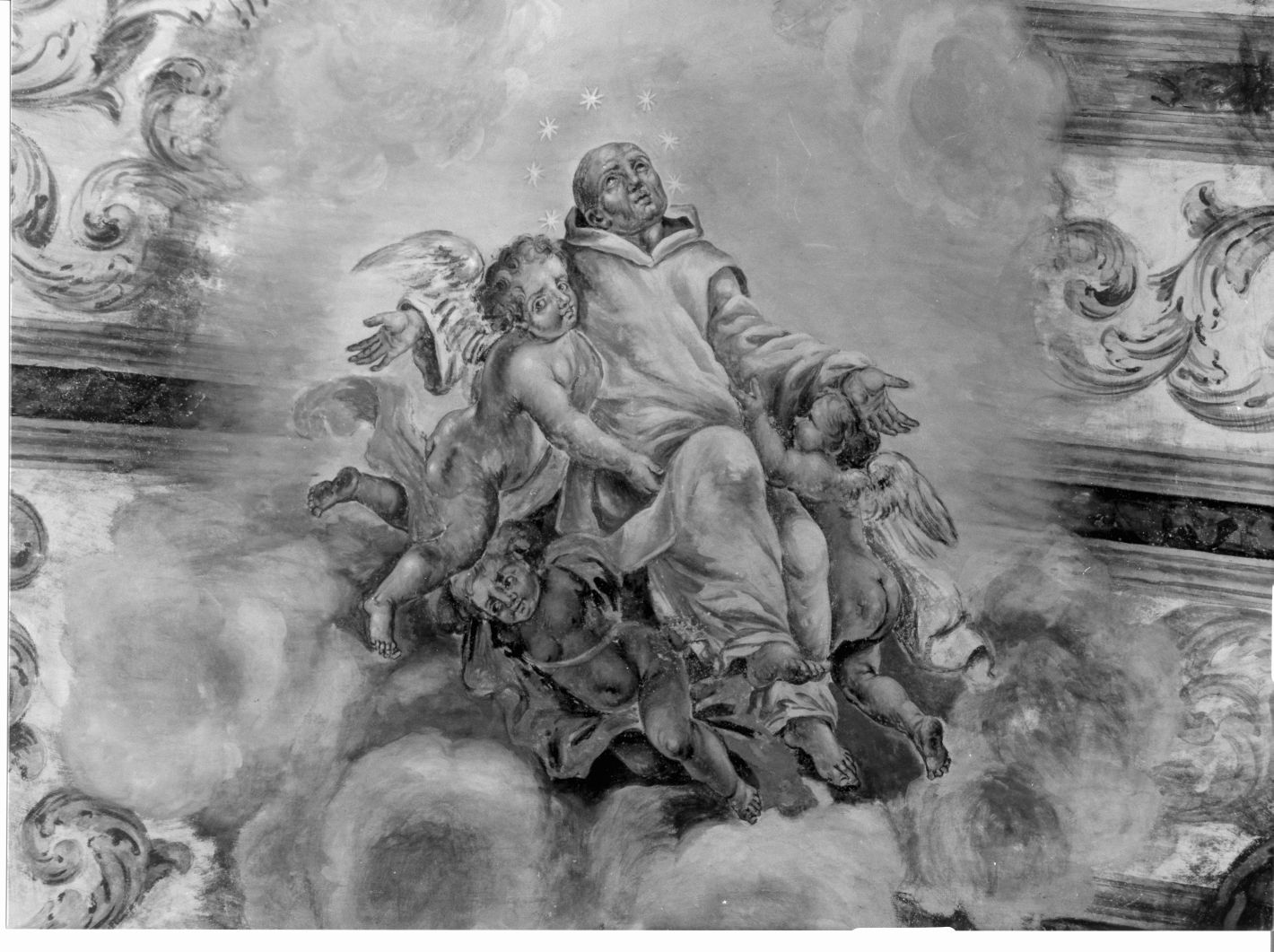 San Bruno in gloria (decorazione pittorica, ciclo) di De Martino Francesco (attribuito) (sec. XVIII)