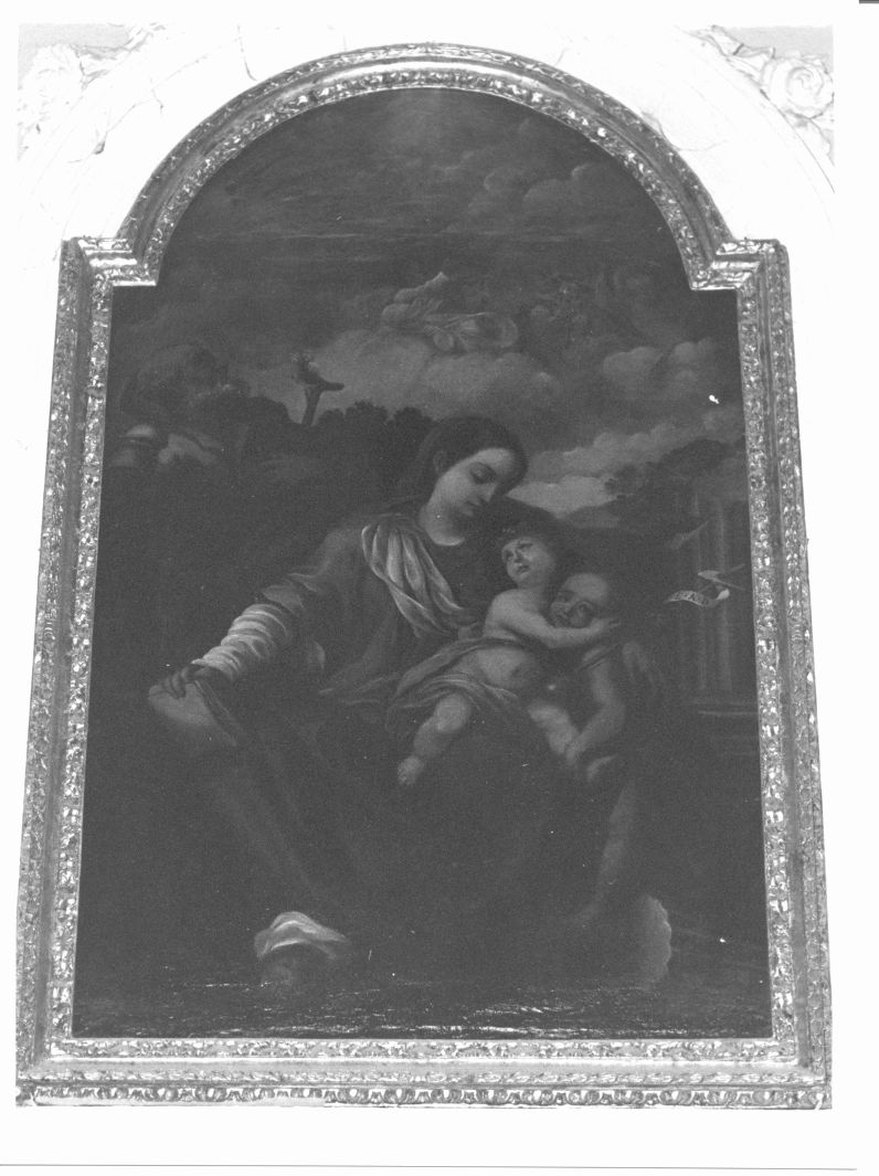 Sacra Famiglia con San Giovannino (dipinto) di Imparato Girolamo (cerchia) (inizio sec. XVII)