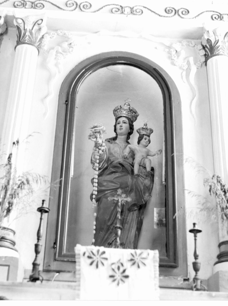 Madonna del Rosario (statua, opera isolata) - bottega campana (sec. XIX)
