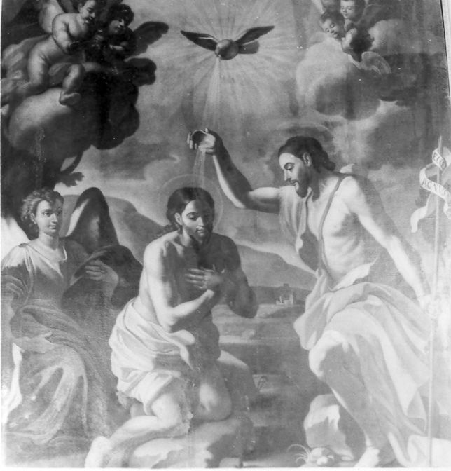 battesimo di Cristo (dipinto) di De Mura Francesco (scuola) (sec. XVIII)