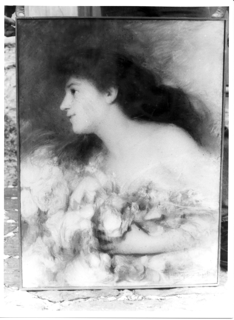 ritratto di donna (dipinto) di Montefusco Vincenzo (secc. XIX/ XX)