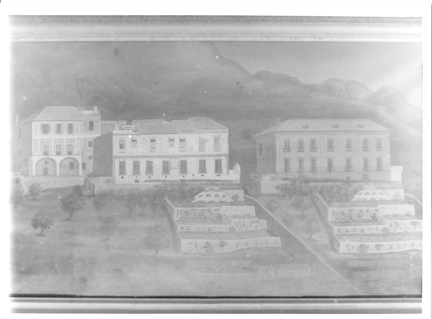 veduta di villa Guariglia (dipinto) - ambito campano (fine/inizio secc. XIX/ XX)