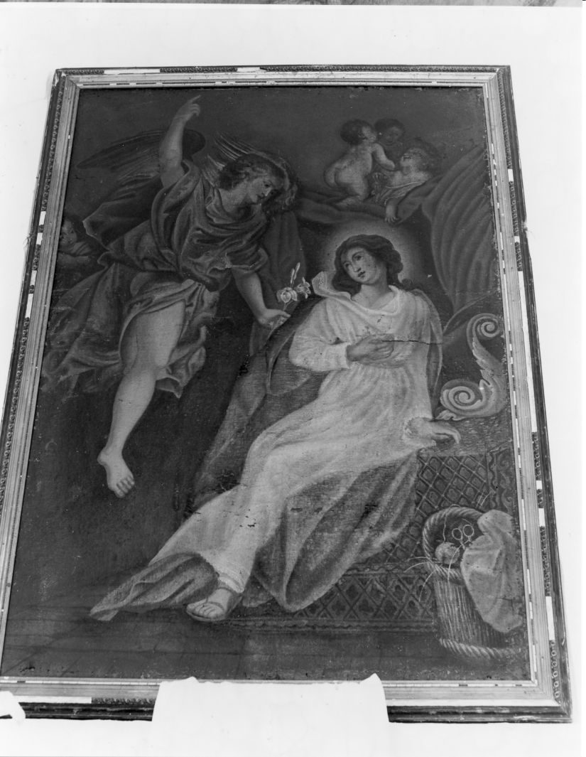 Annunciazione (dipinto) di Siciliano Girolamo (attribuito) (seconda metà sec. XVI)